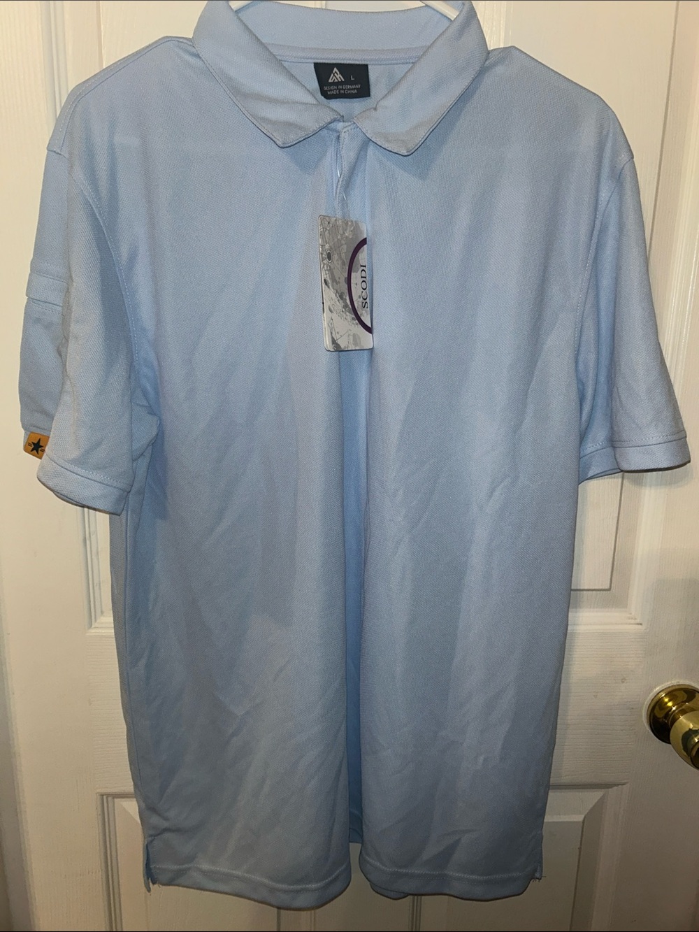Men's Light Blue Polo Shirt - Unknown Brand